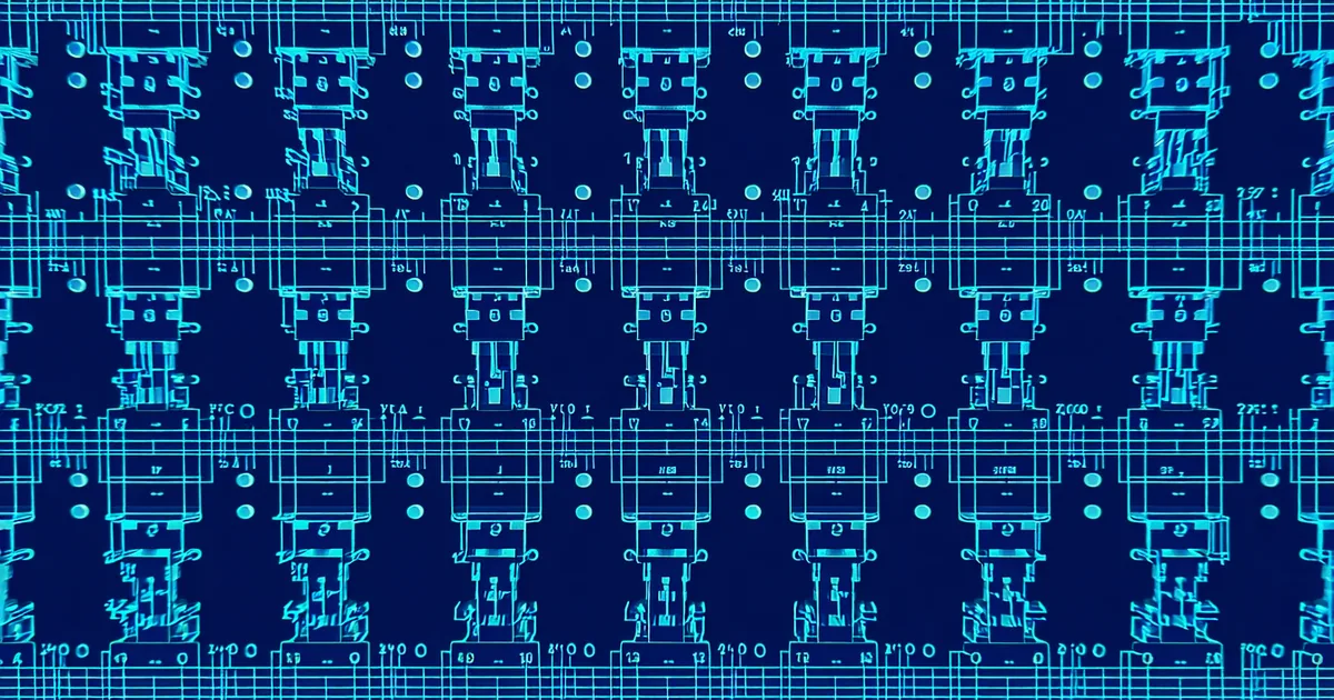 Microscopic view of silicon PUF cell array structures on a chip die