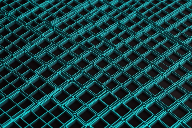 Abstract visualization of physically unclonable function silicon entropy lattice